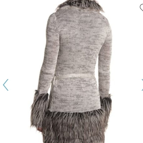 🚫sold🚫ertigo faux fur open front cardigan #002 - Picture 3 of 5